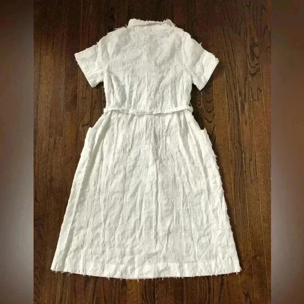 Corey Lynn Calter Women’s XS White Milly Cowl Neck Deep Pocket Midi Dress - NWT! - Picture 5 of 14